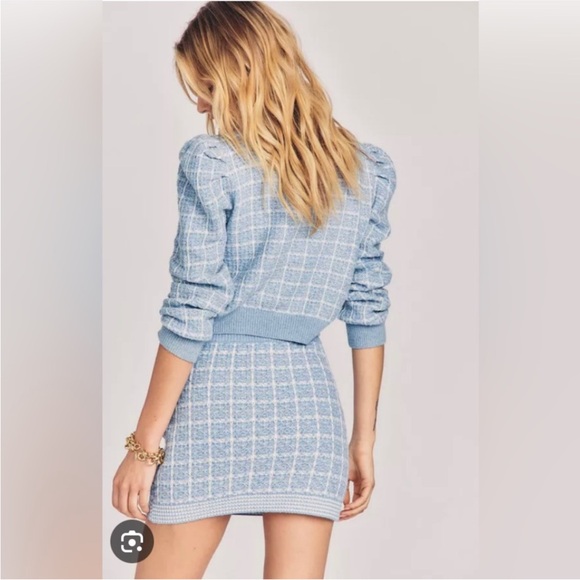 LoveShackFancy Light Blue Callington skirt - Picture 2 of 9